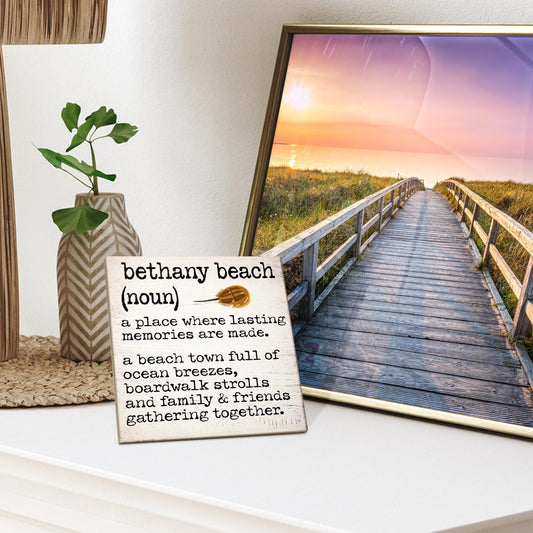 Bethany Beach Delaware Wood Sign: Coastal Home Decor