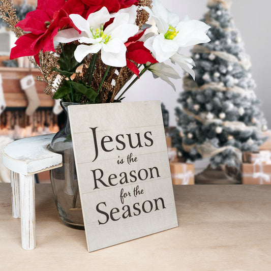 Jesus is the Reason Sign - Religious Christmas Decor