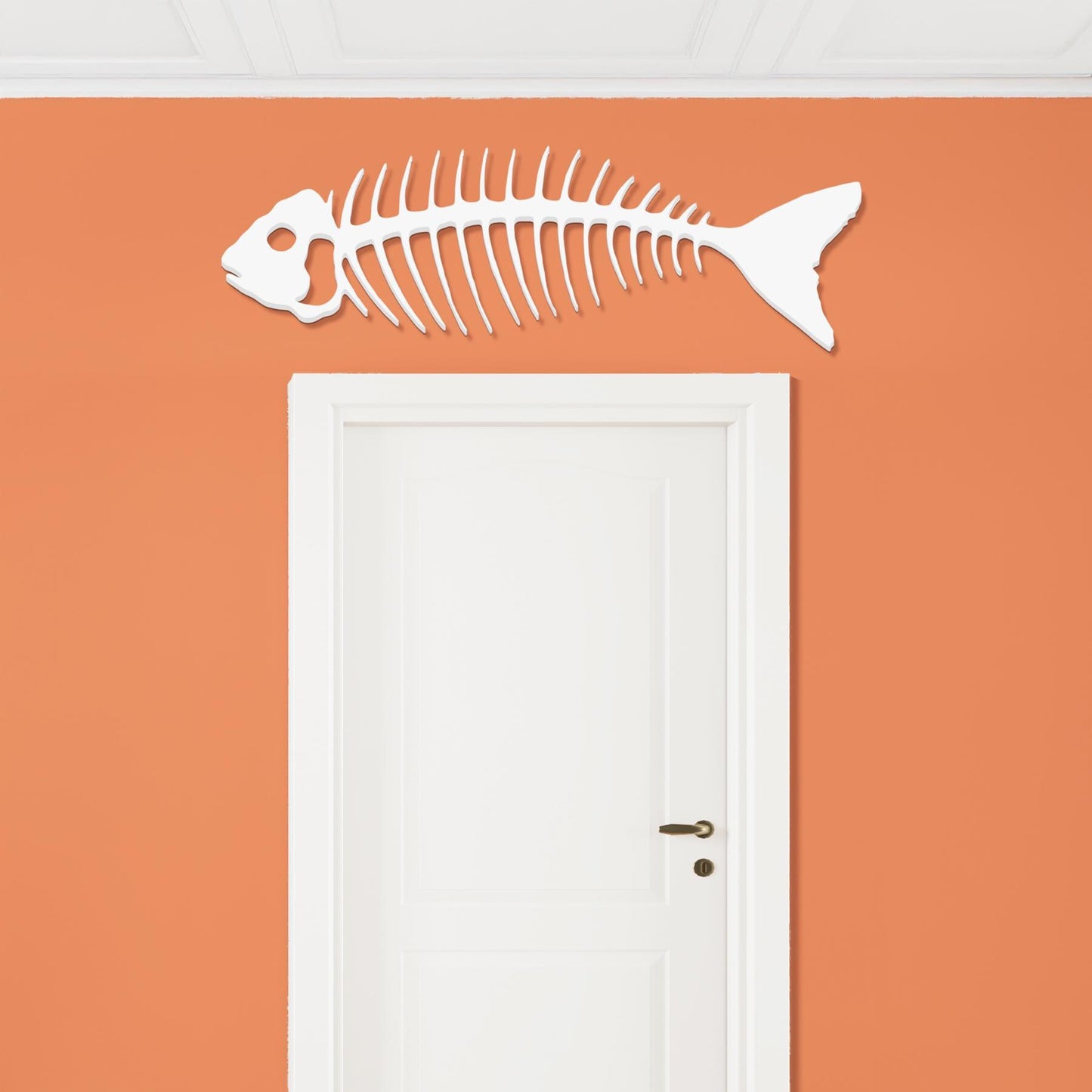 Bonefish Skeleton Sign: Weatherproof Coastal PVC Wall Art
