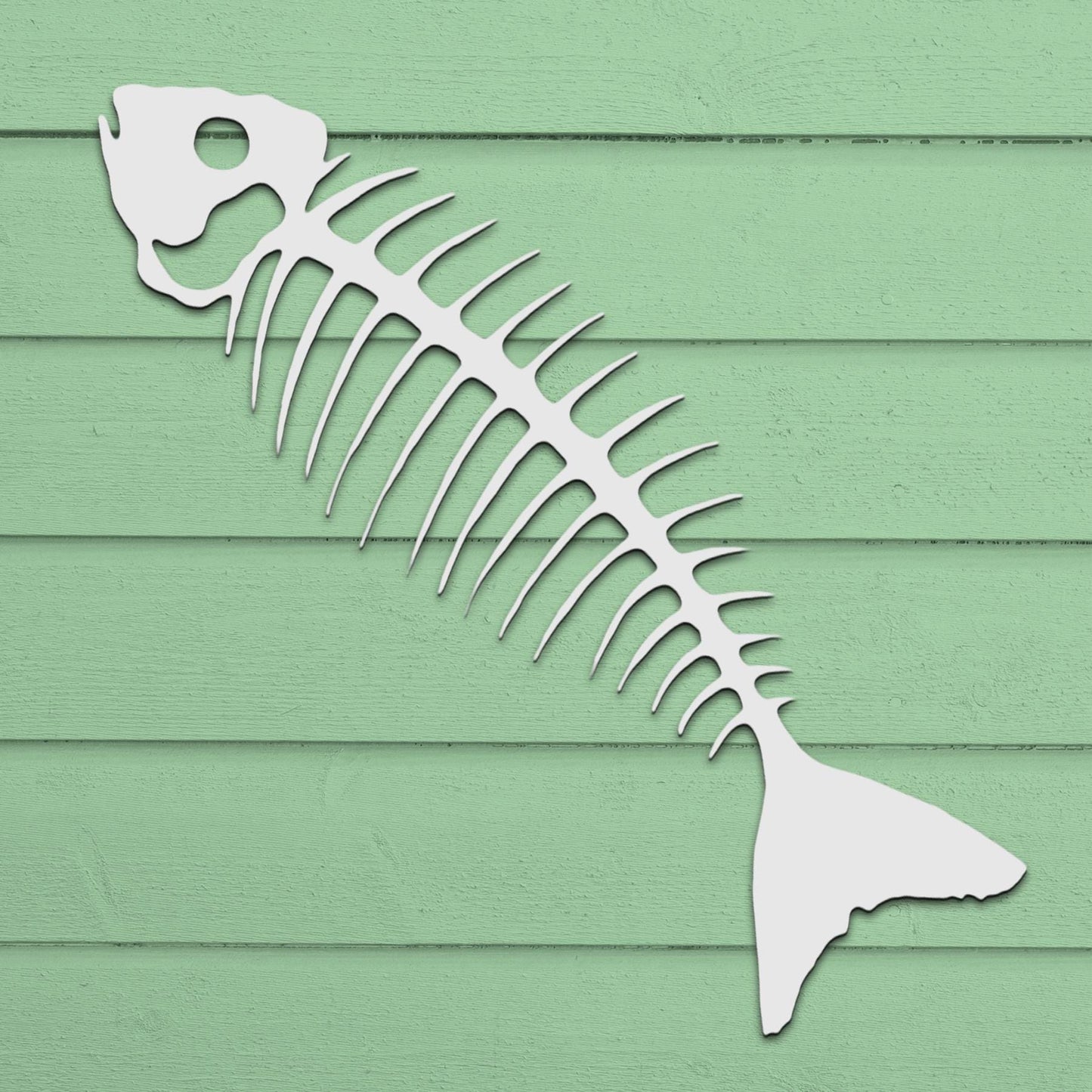 Bonefish Skeleton Sign: Weatherproof Coastal PVC Wall Art