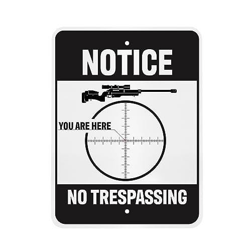 Funny No Trespassing Metal Sign: Sarcastic Man Cave Decor (9x12)