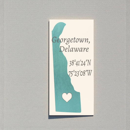 Georgetown Delaware Wooden Sign: Nautical Home Decor