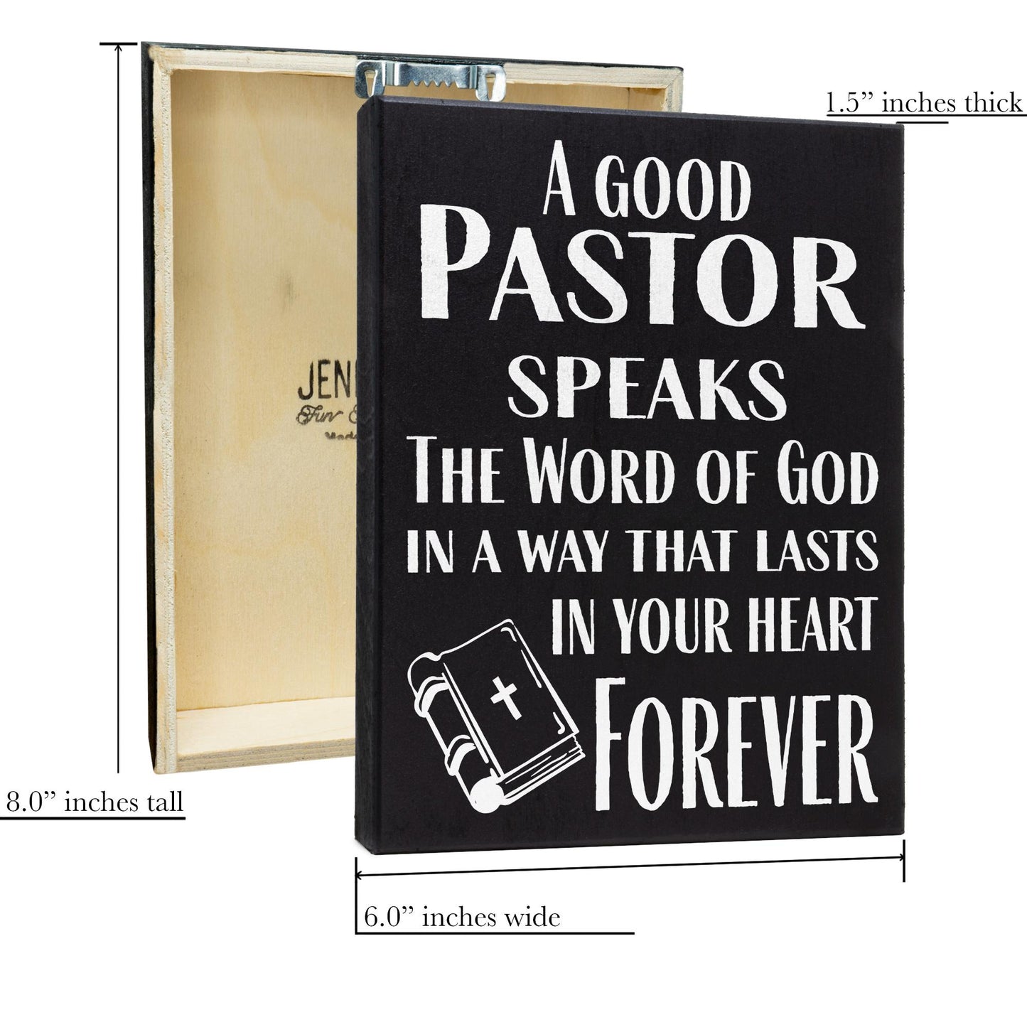 Meaningful Pastor Gift: Handcrafted Wood Sign, Uplifting Quote
