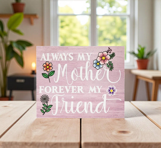 Rustic Wood Mother Daughter Sign: Sentimental Farmhouse Decor