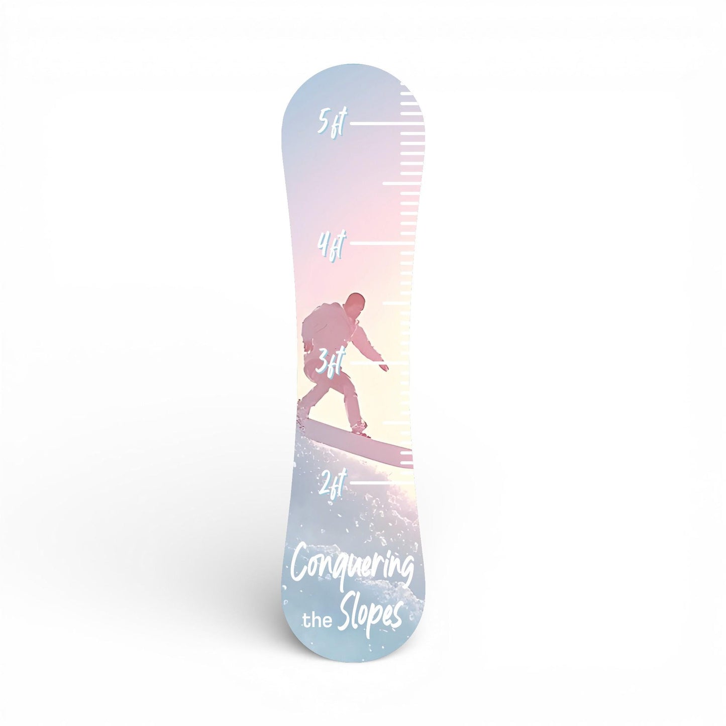 Snowboard Growth Chart | Kids Height Tracker | Snowboard Wall Decor | Ski Nursery Decor | Indoor Outdoor PVC | Custom Name Sign Personalized