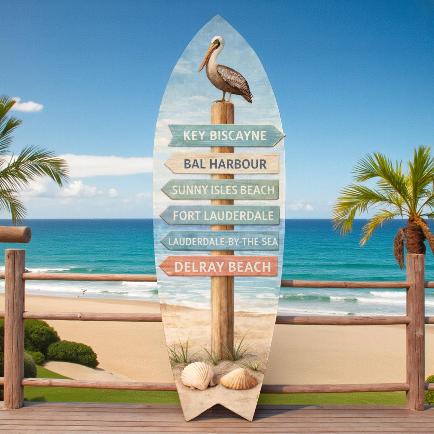 Florida Surfboard, Key Biscayne, Bal Harbour, Sunny Isles Beach, Fort Lauderdale, Lauderdale-By-The-Sea, Delray Beach Wall Art