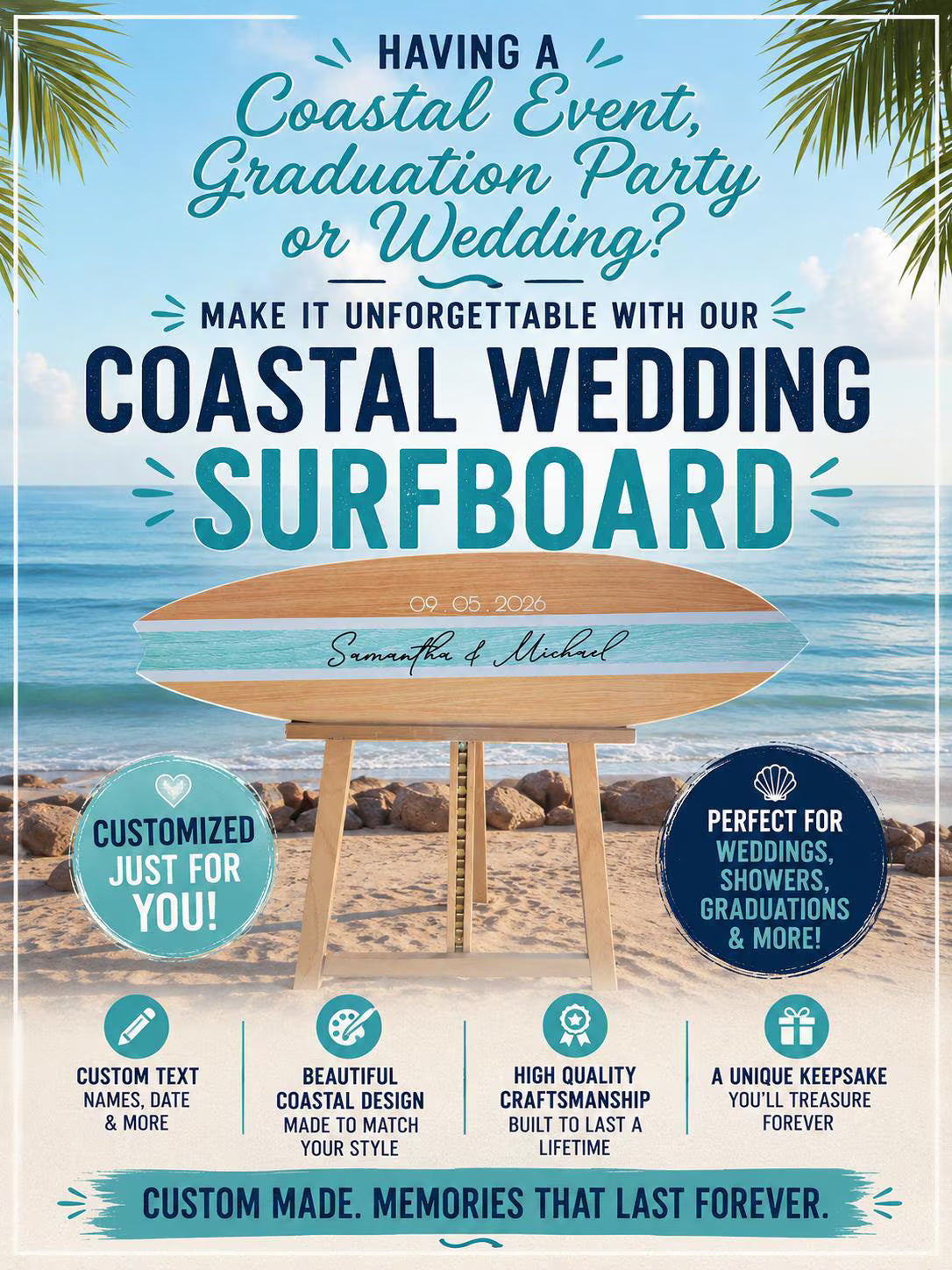 Custom Wedding Surfboard