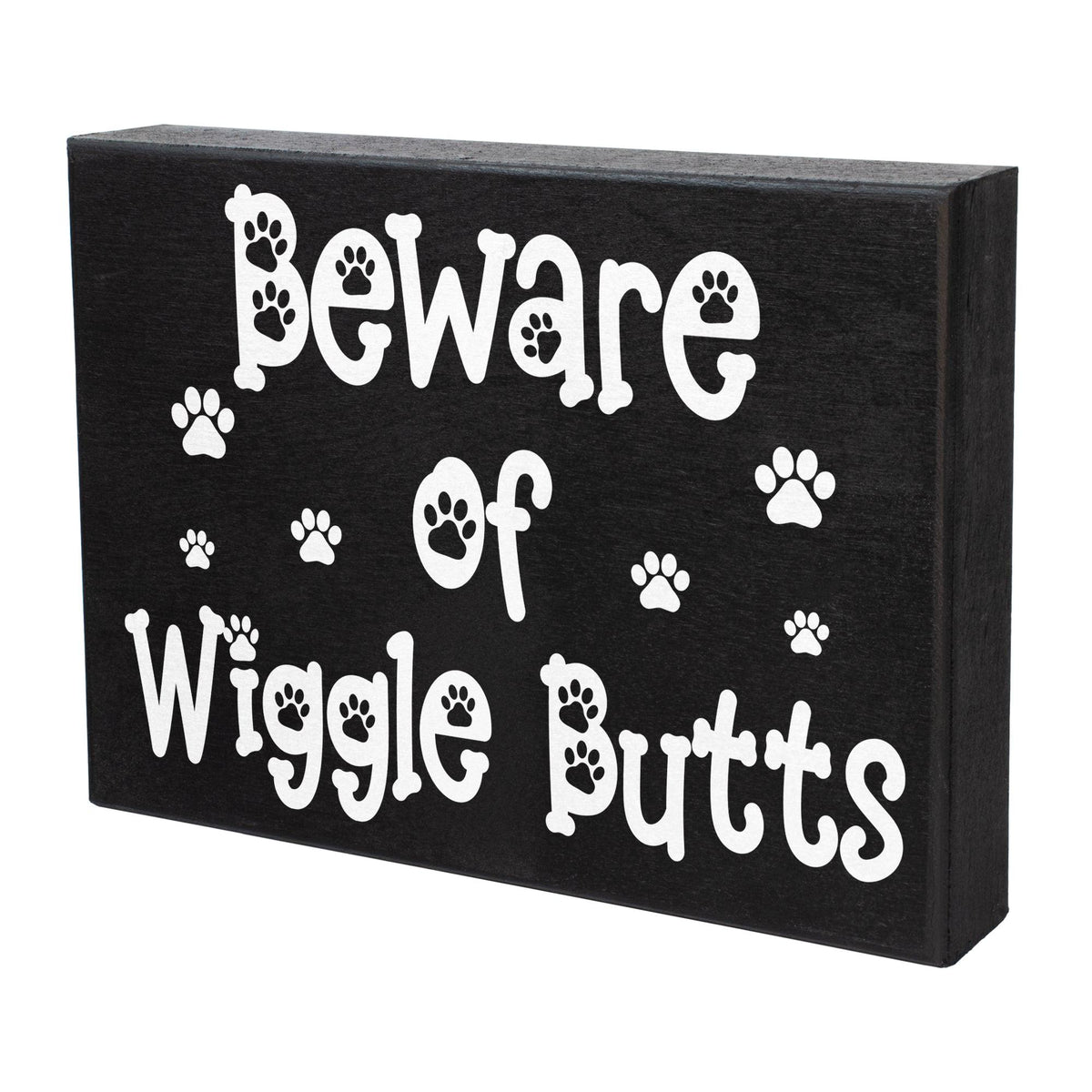 Wigglebutts Dog Gift Sign Decor, Funny Dog Wall Art Sign, Gifts for Dog Lovers, 8x6 Inch Wood Sign, Dog Mom Gifts, Dog Signs, Gifts for Anim