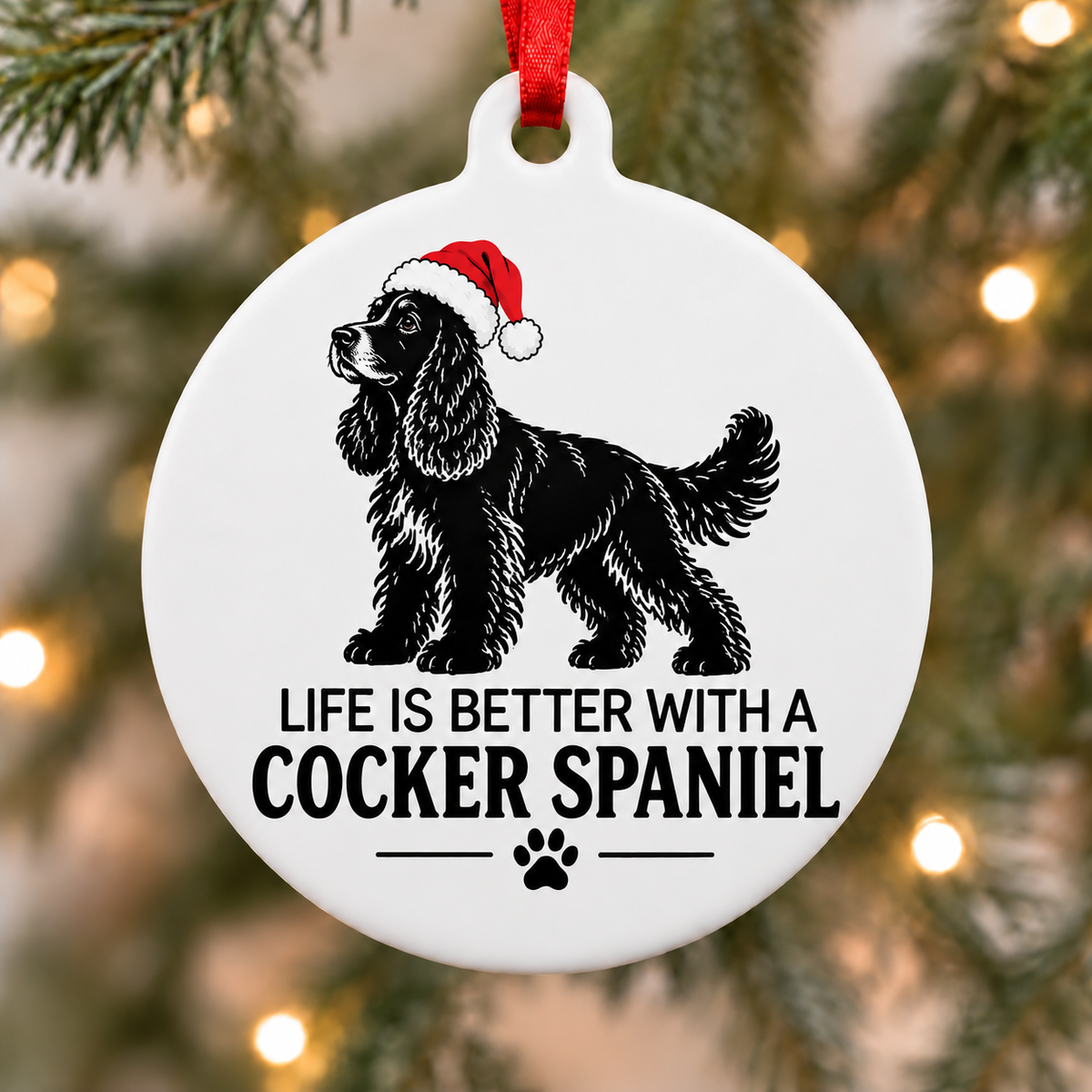 Life Is Better With a Cocker Spaniel Christmas Ornament