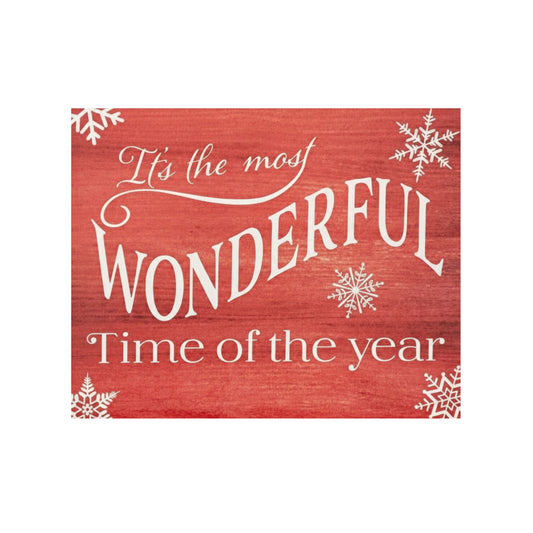Decorative Christmas Sayings Holiday Farmhouse (Wonderful Time Of The Year)