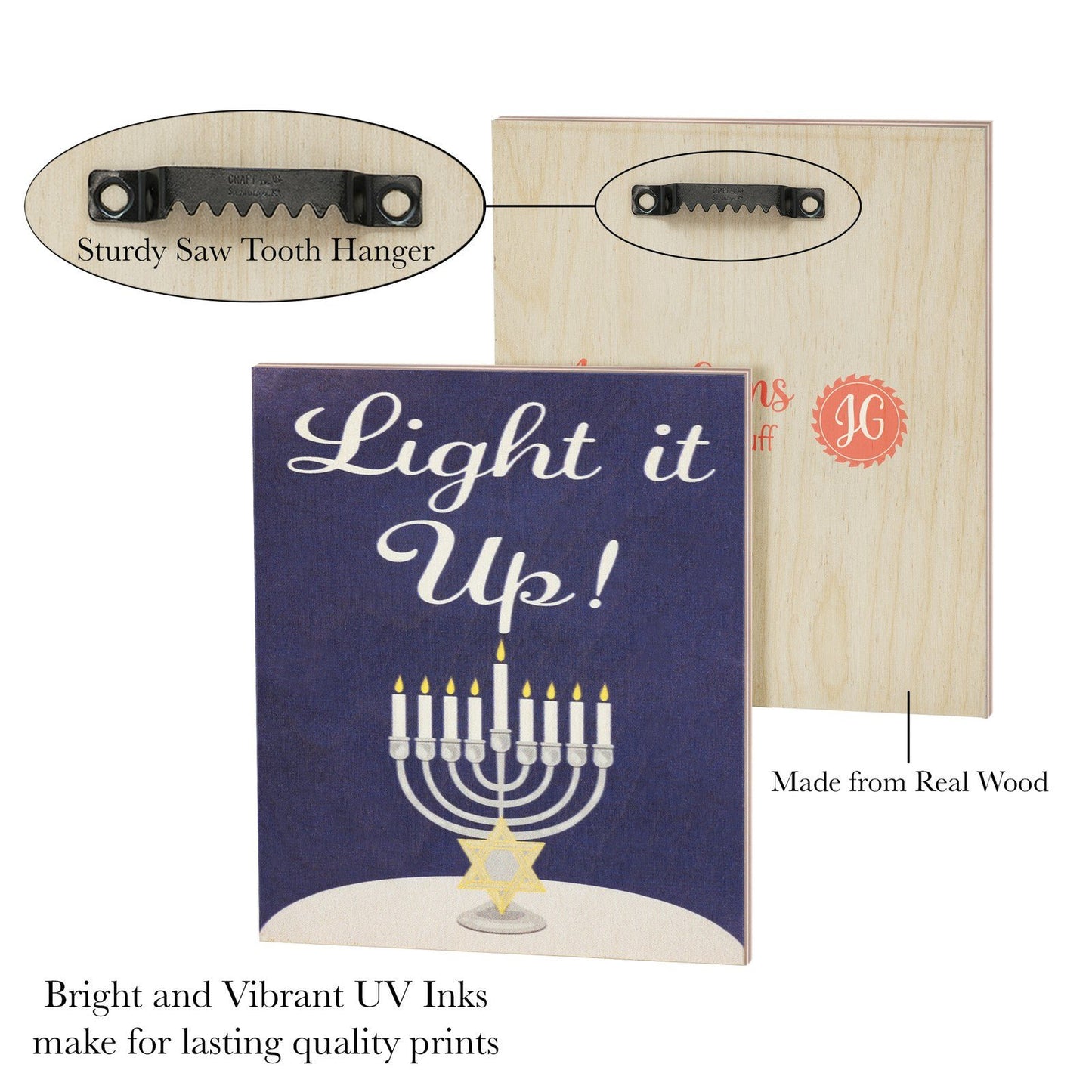 JennyGems Hanukkah Decorations, Chanukah Decorations, Hanukkah Gift, Light It Up