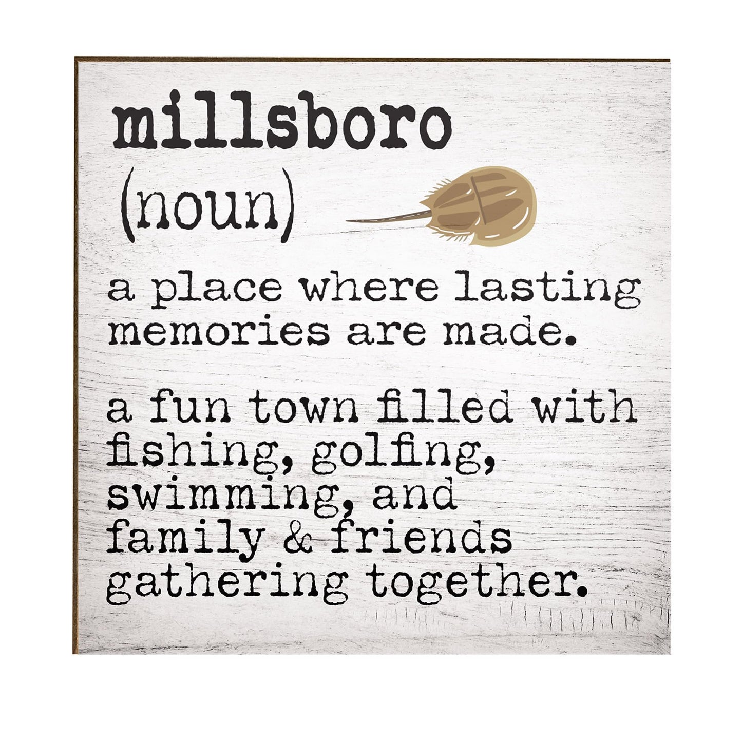 JennyGems Millsboro Delaware Gifts, Delaware Souvenirs, Shelf and Wall Art, Town Definition, Made in USA