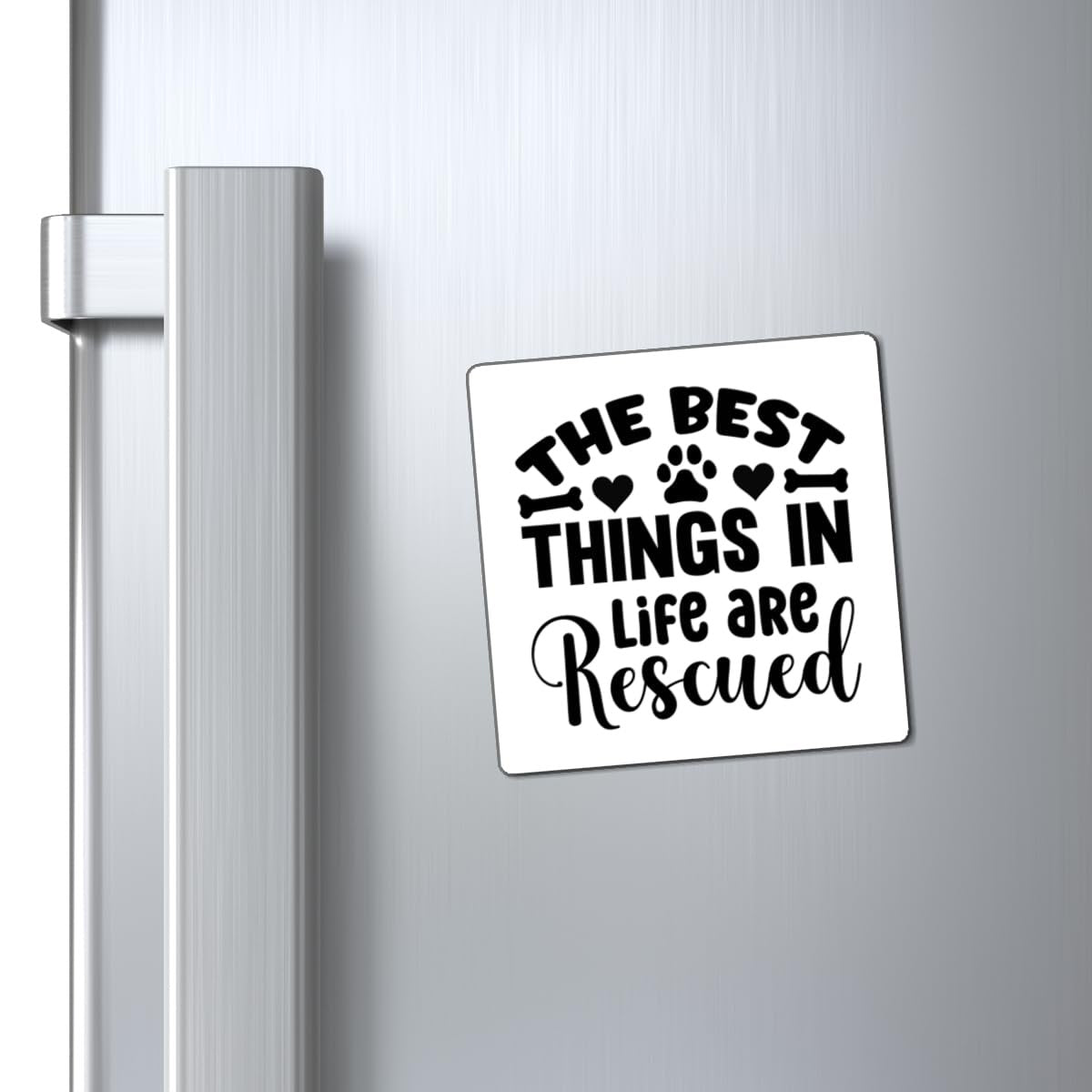 Gift for Rescue Mom Dads, Rescued Dog Magnets,  Magnet, Dog Lover Kitchen Decor, Pet Owner Gift, Animal Rescue