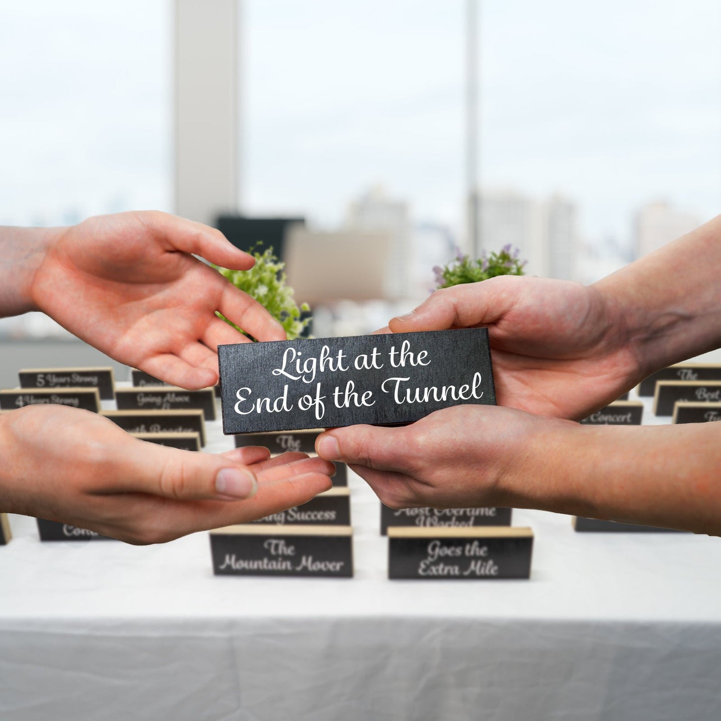 JennyGems Employee Funny Superlatives Gift Recognition Coworkers, Decor Blocks