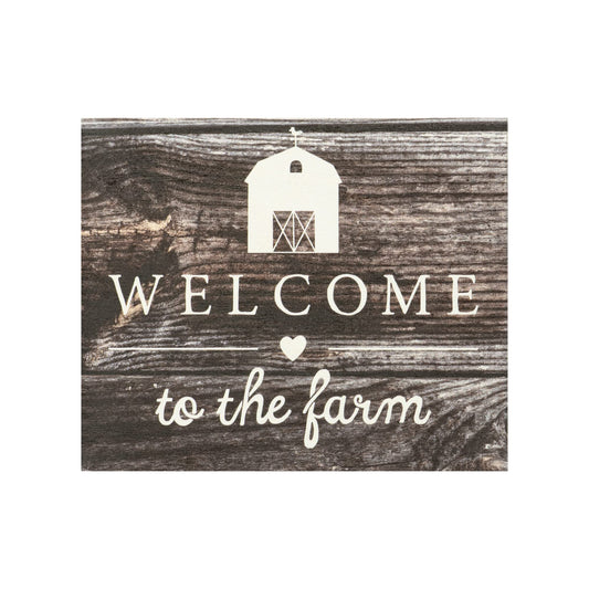JennyGems Welcome To the Farm Wooden Sign, Barn Gifts, Rustic Farmhouse Decorations Wall Hanging, Gray Wash