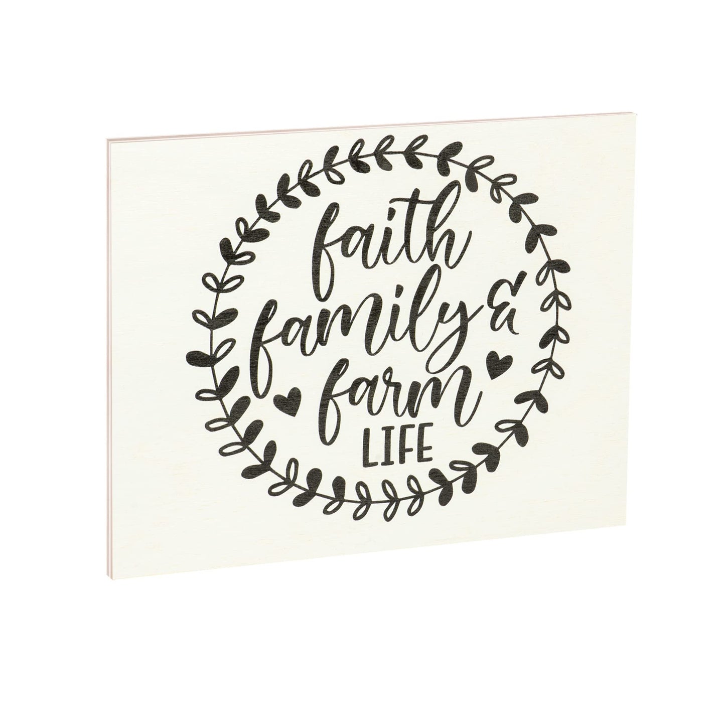 JennyGems Faith Family Farm Life Wooden Sign, Barn Decor, Rustic Farmhouse Decor Wall Hanging, Christian Farm Life, Made in USA
