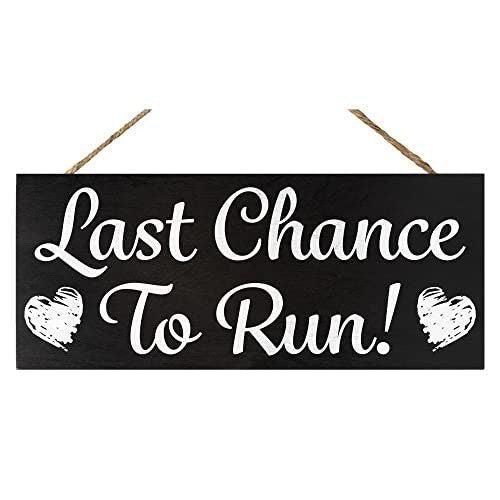 JennyGems Wedding Decor, Funny Wedding Signs for Ring Bearer (Black)