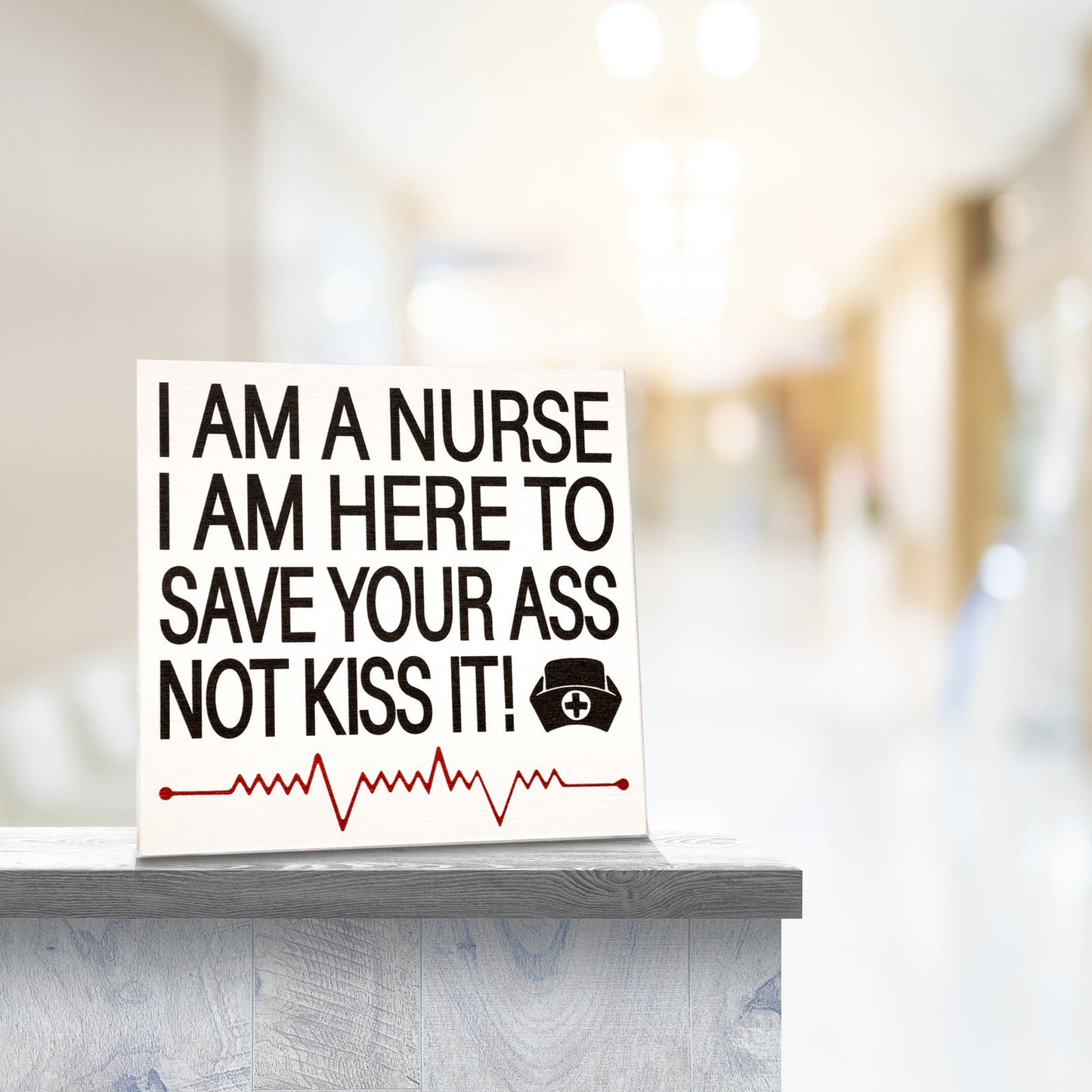 JennyGems Nurse Gifts for Women, Funny Nurse Plaque, Nurse Appreciation (White)