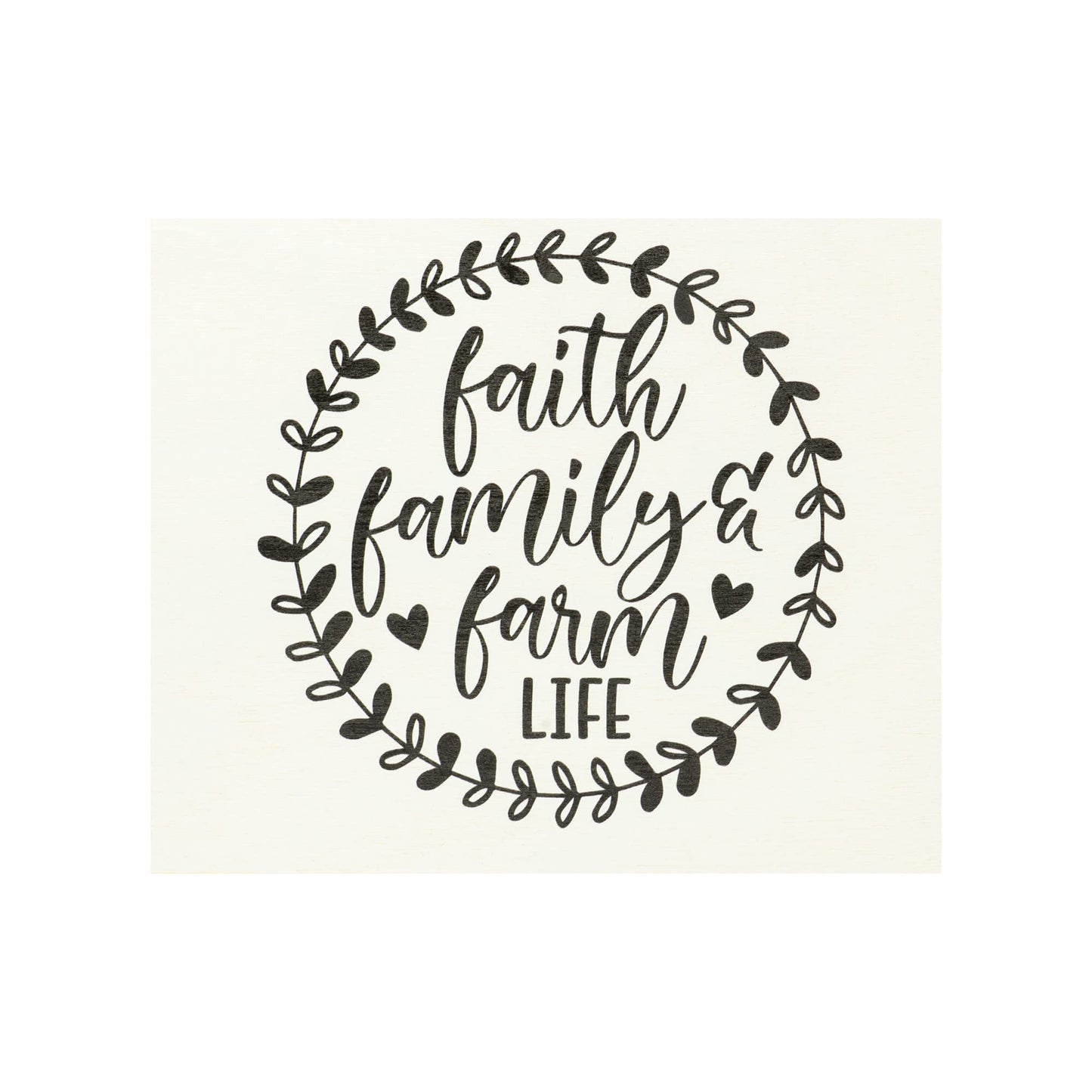 JennyGems Faith Family Farm Life Wooden Sign, Barn Decor, Rustic Farmhouse Decor Wall Hanging, Christian Farm Life, Made in USA