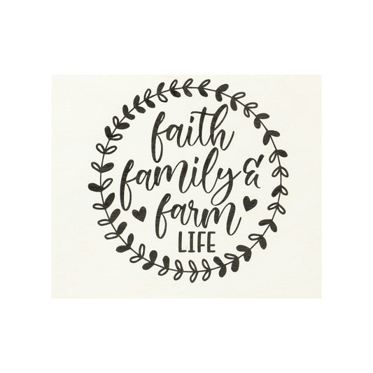 JennyGems Faith Family Farm Life Wooden Sign, Barn Decor, Rustic Farmhouse Decor Wall Hanging, Christian Farm Life, Made in USA