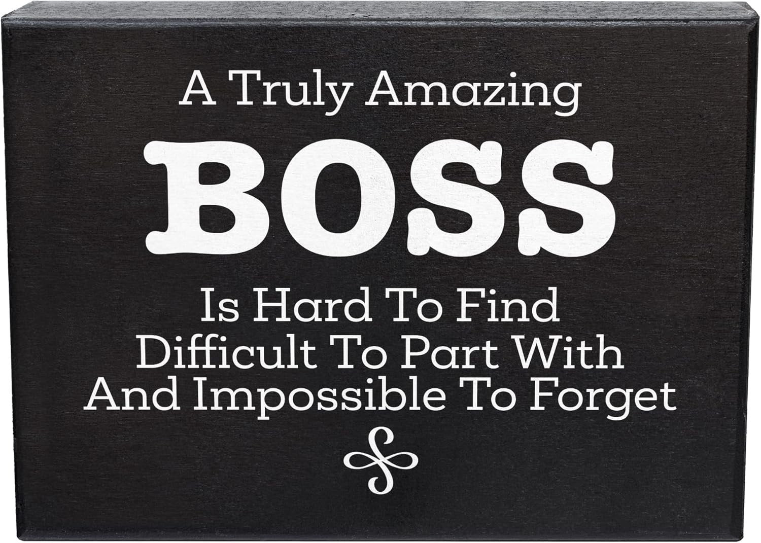 JennyGems Boss & Mentor Appreciation Gifts - 8x6 Inch Wood Sign for Bosses Day & Retirement
