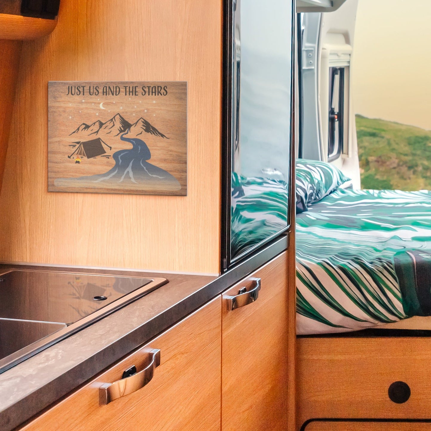JennyGems Camper Gifts for Women, Gift for Campers (Just Us and the Stars) Sign