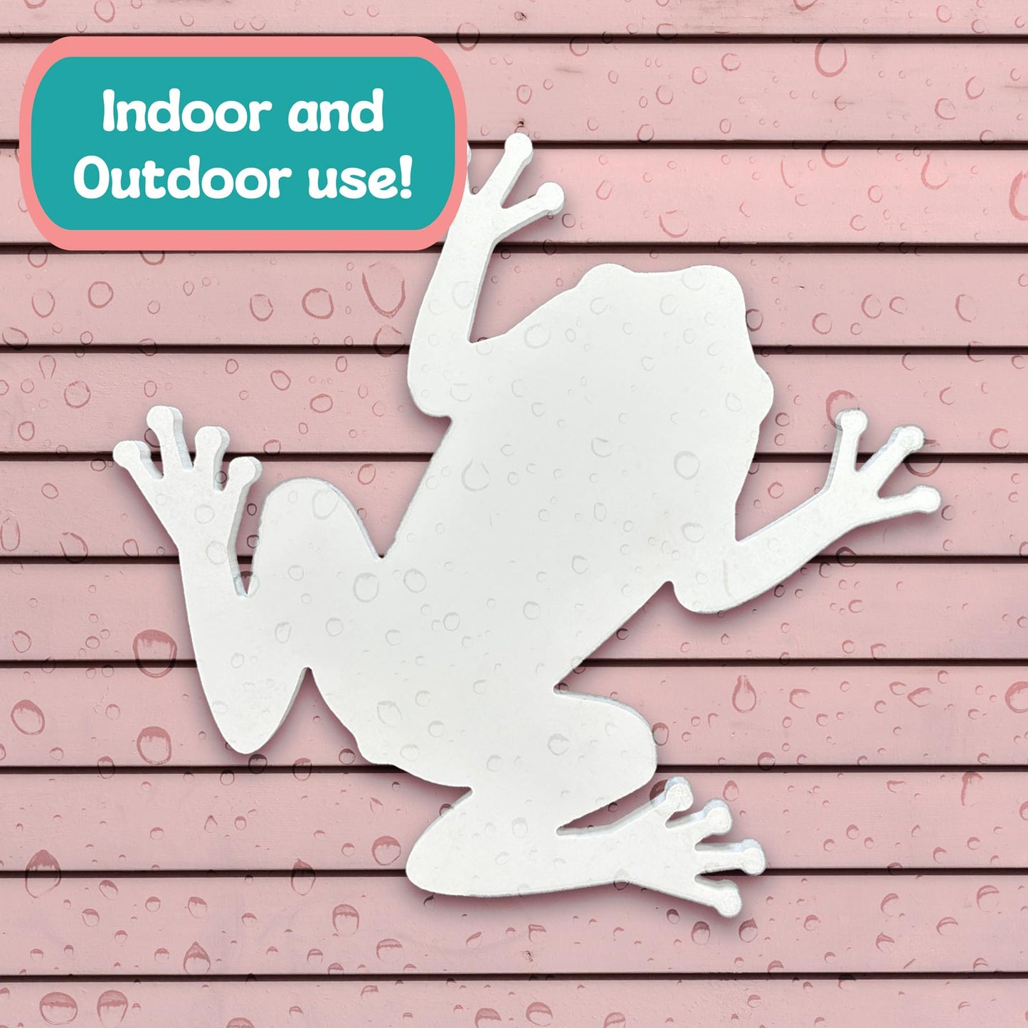 Outdoor Frog Sign for Beach House, Patio, Shed, Garage, Frog Wall Decor, Weatherproof PVC for Coastal Beach Home Decoration