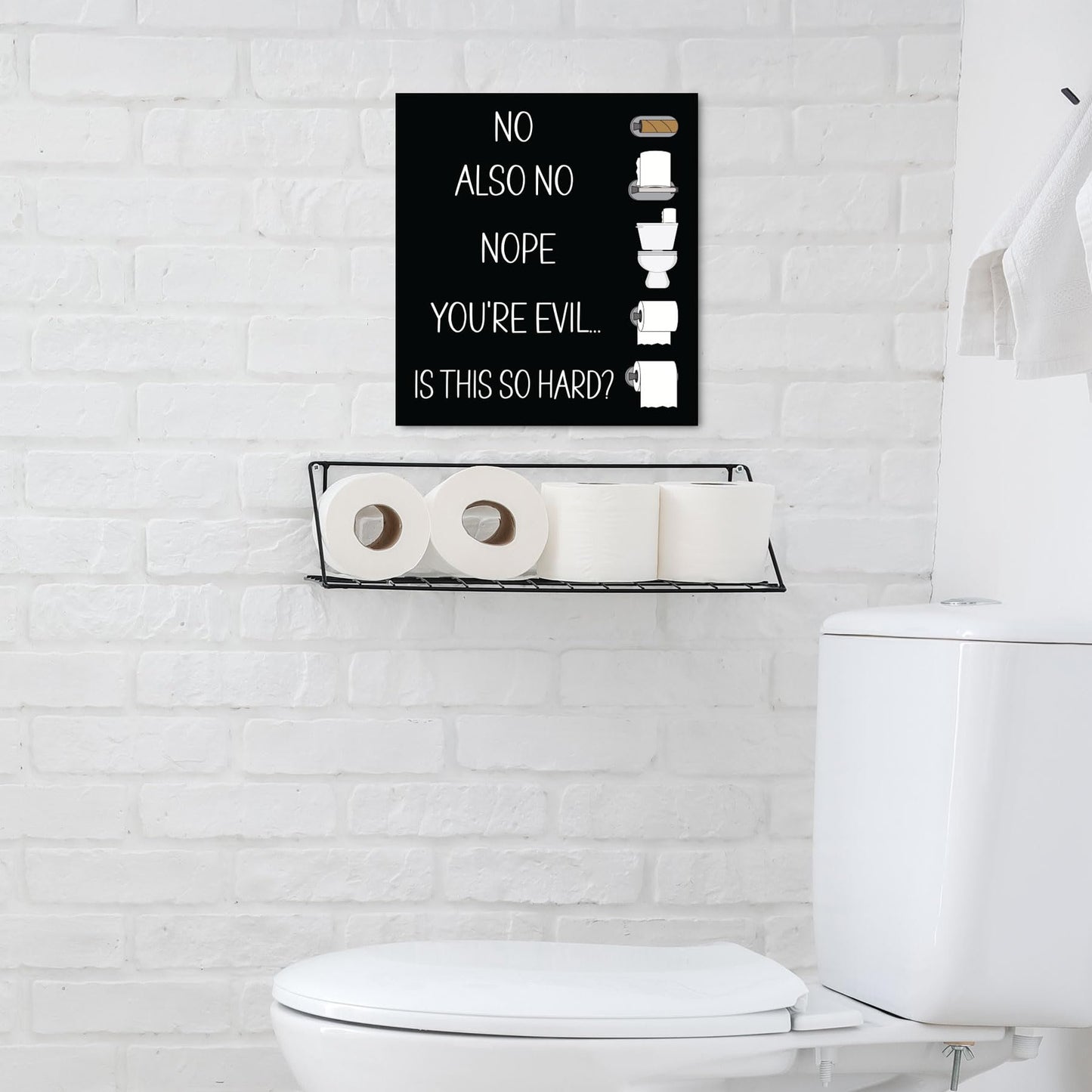 JennyGems Funny Bathroom Signs, Farmhouse Bathroom Wall Decor, Changing the Toilet Paper Farmhouse Bathroom Wall Art, Bathroom Decor, 10x12 Inch Wood Sign