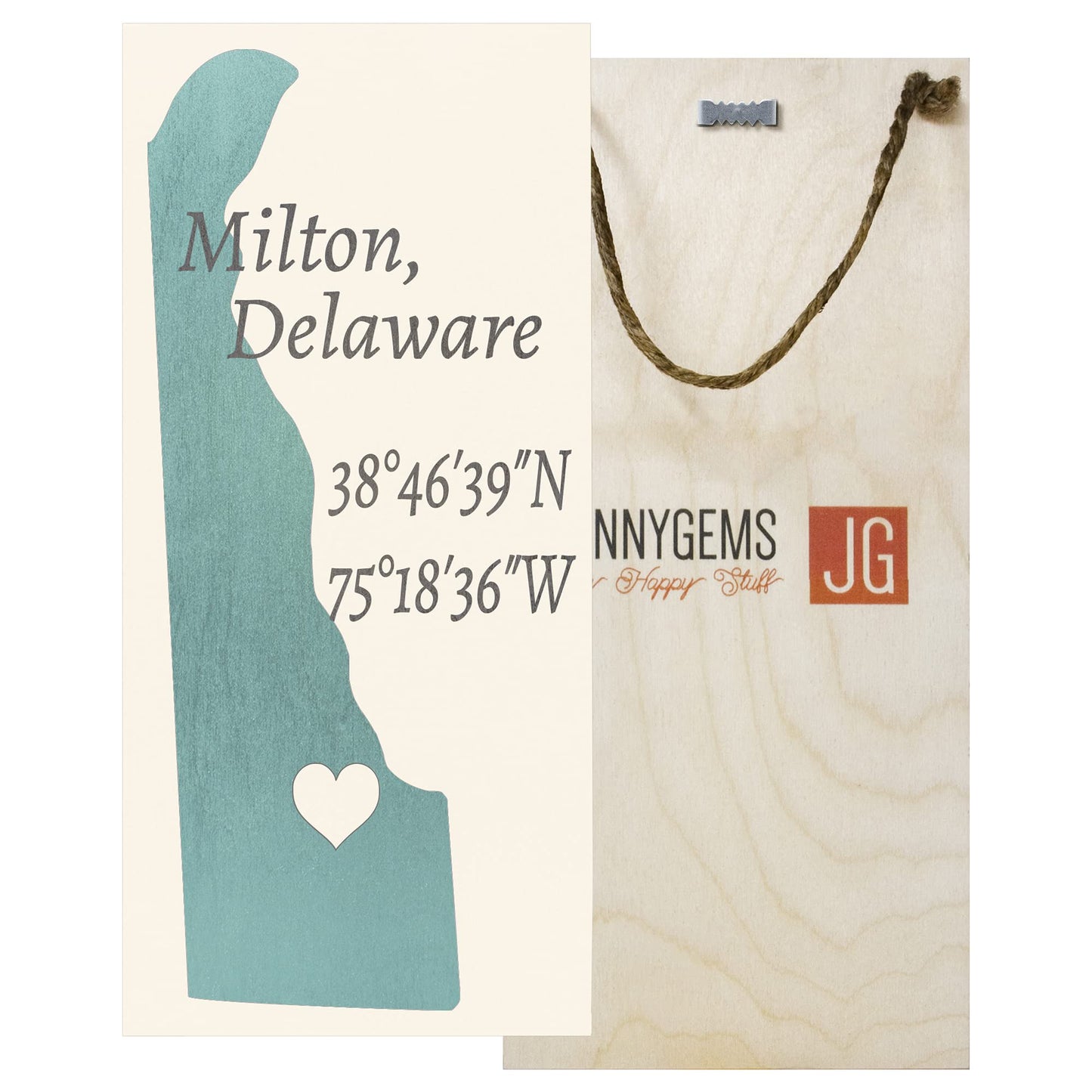 JennyGems Milton, Delaware, 6x13 Inch Nautical Wood Sign, Hanging Wall Decor, Hometown Pride Signs, State Pride, Delaware Pride, Delaware Gifts, American Made