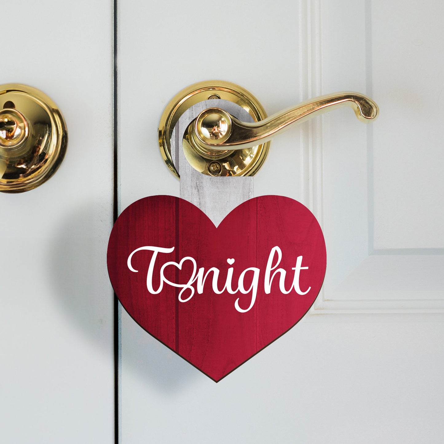 Funny Date Night Decision Sign for Him or Her, Tonight Not Tonight Reversible Door Hanger, Couples Gift, Made in USA