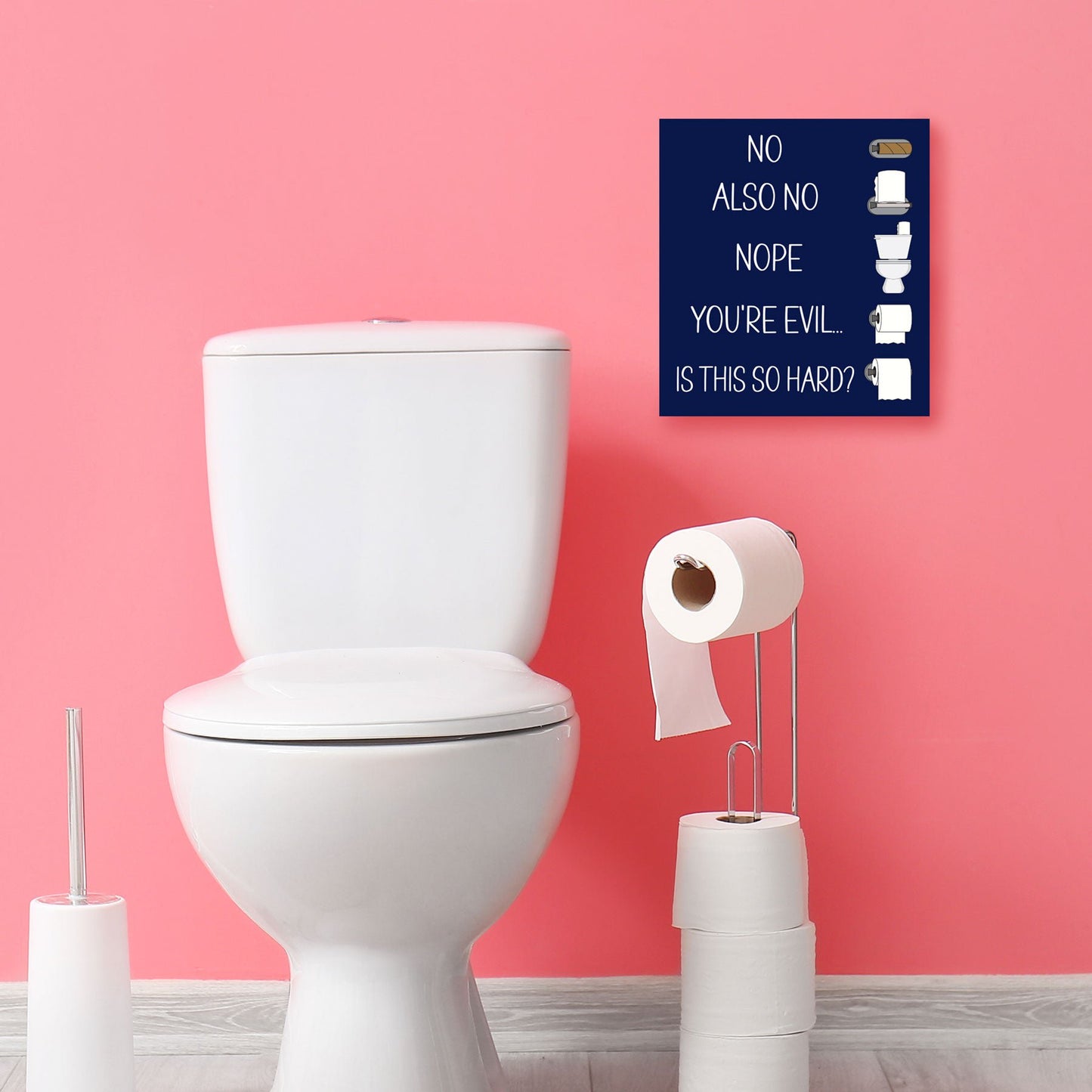 Funny Changing the Toilet Paper Sign