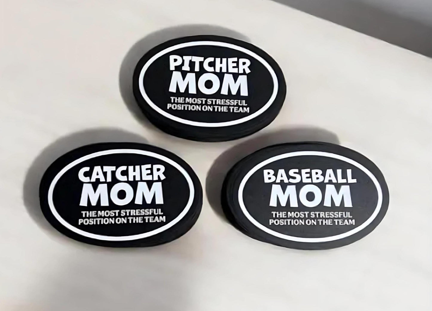 Baseball Mom Magnet Set: Funny Catcher & Pitcher Mom Gifts