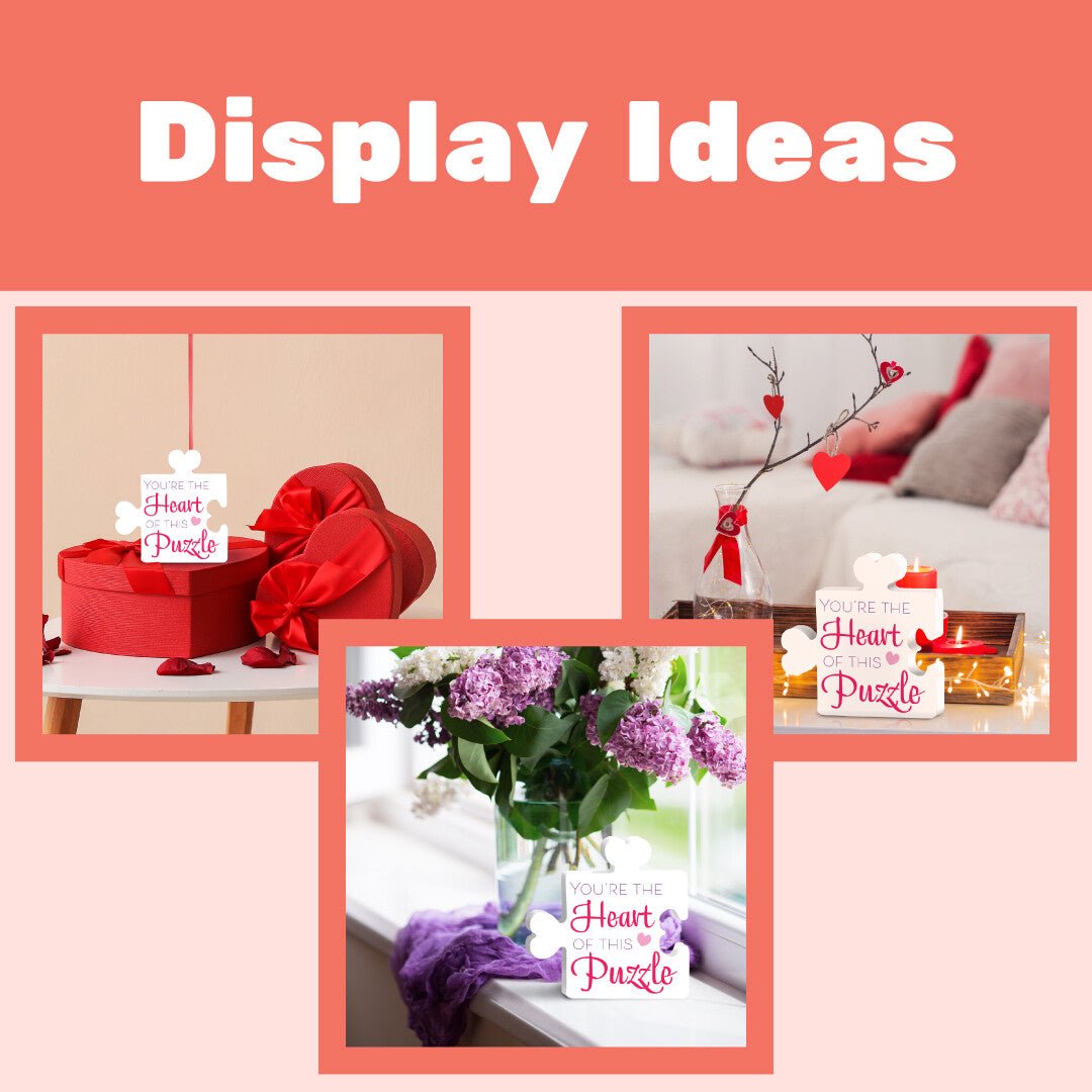 Valentine's Day Gift for Couples, You're the Heart of This Puzzle Decor Sign