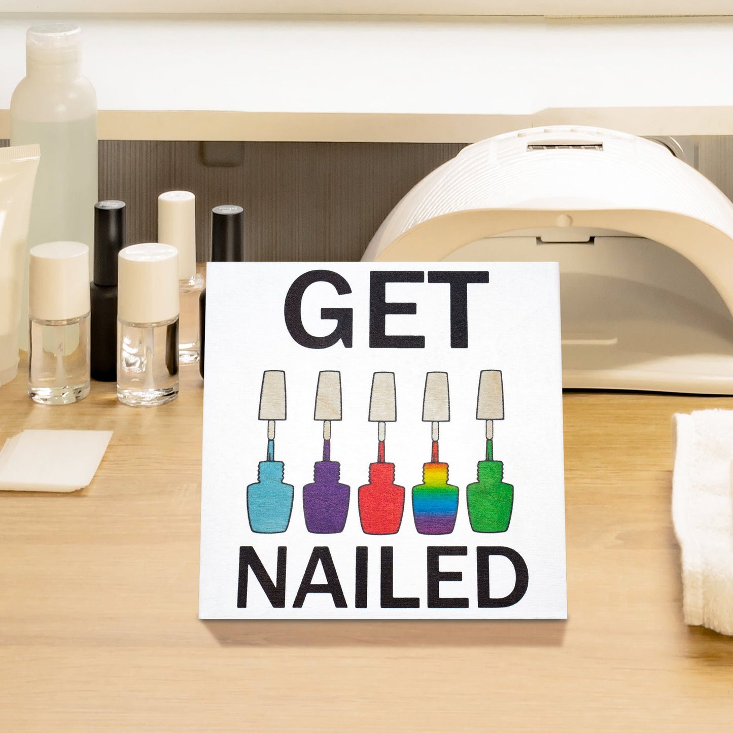 JennyGems Nail Stylist Gifts Nail Salon Decor, Nail Tech Gifts for Women (White)