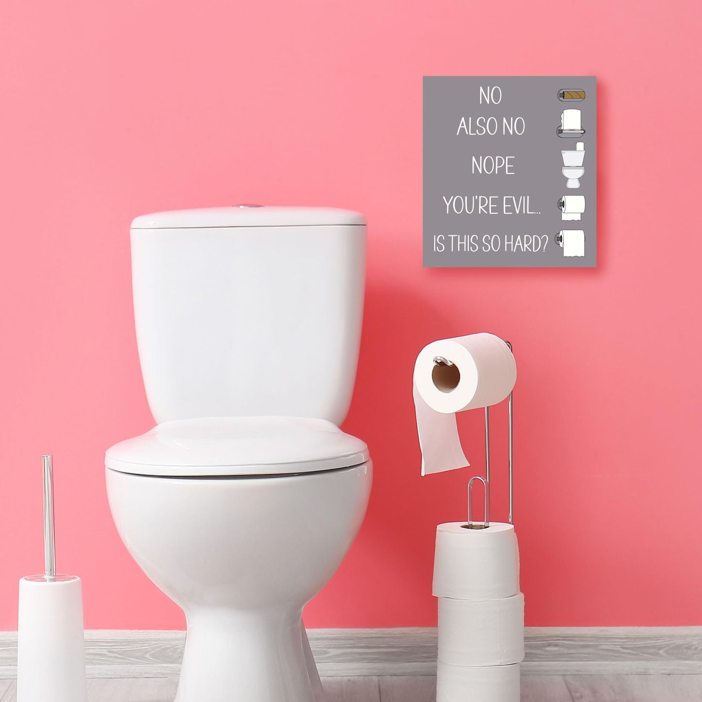 JennyGems Funny Bathroom Signs, Farmhouse Bathroom Wall Decor, Changing the Toilet Paper Farmhouse Bathroom Wall Art, Bathroom Decor, 10x12 Inch Wood Sign