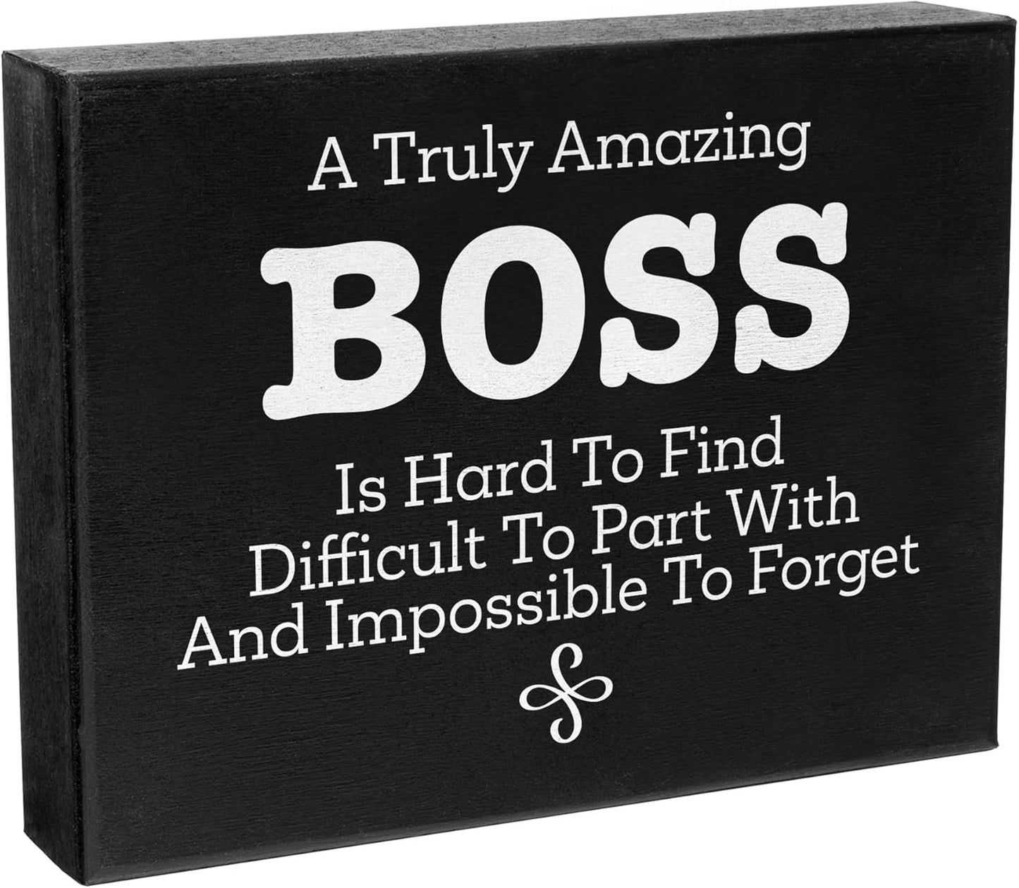 JennyGems Boss & Mentor Appreciation Gifts - 8x6 Inch Wood Sign for Bosses Day & Retirement