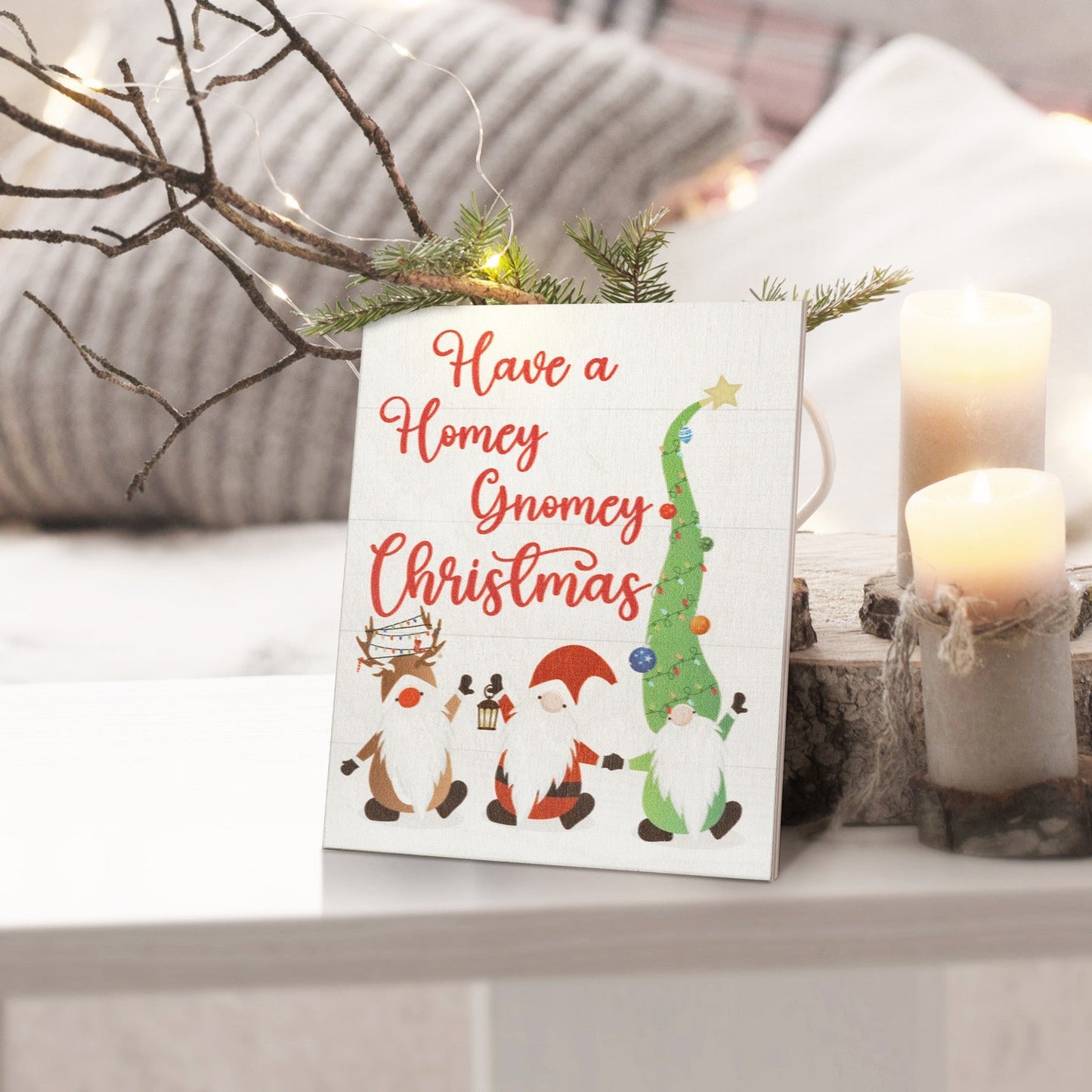 JennyGems Homey Gnomey Christmas, Cute Christmas Decor, Christmas Gift Sign
