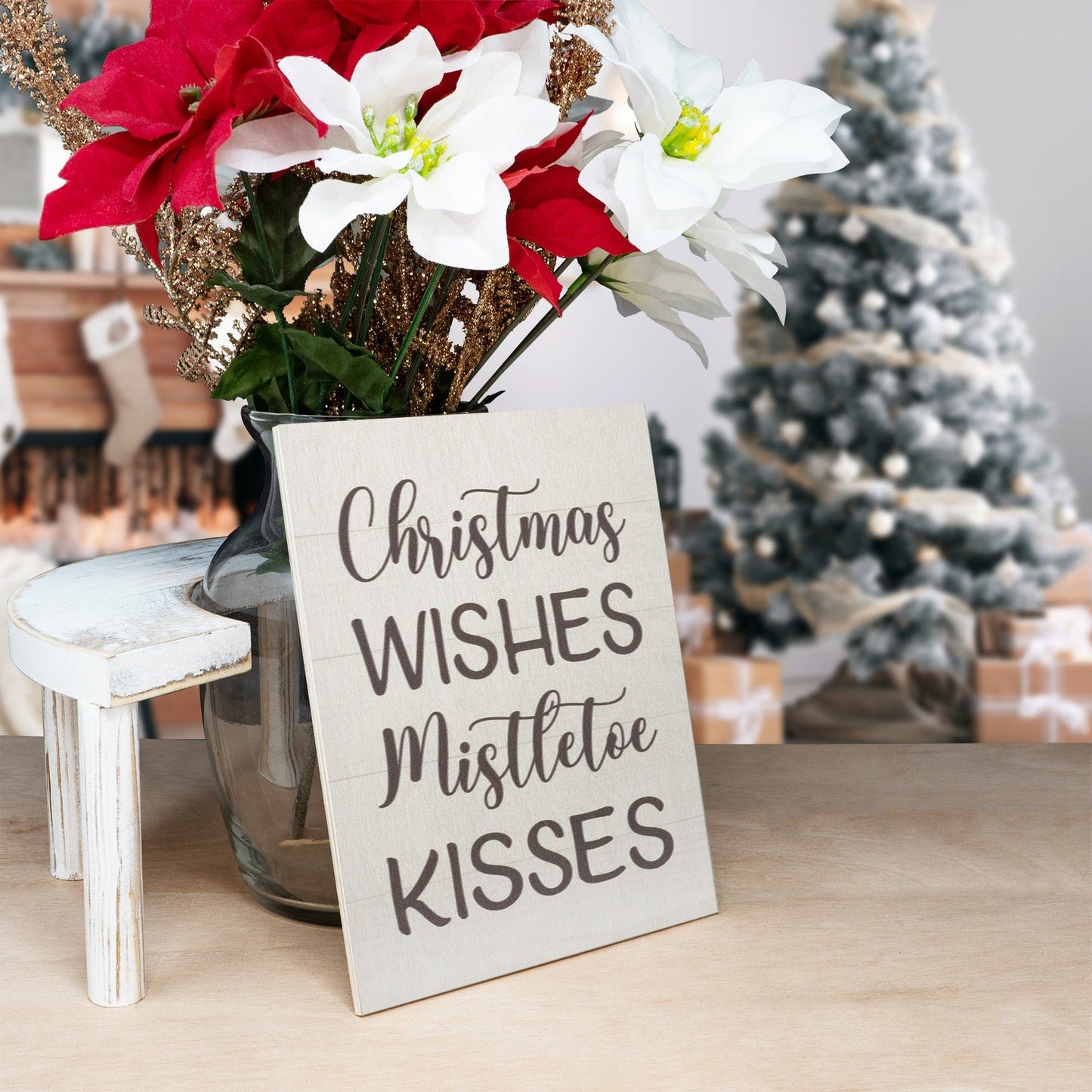 JennyGems Christmas Wishes Mistletoe Kisses, Christmas Decorations, Winter Decor