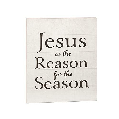 JennyGems Jesus Is The Reason For The Season, Christmas Decorations (White)