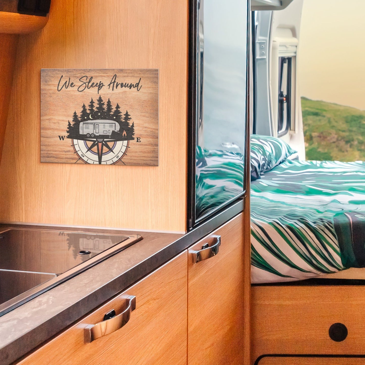JennyGems Camper Gifts for Women, Gift for Campers (We Sleep Around) Camp Sign