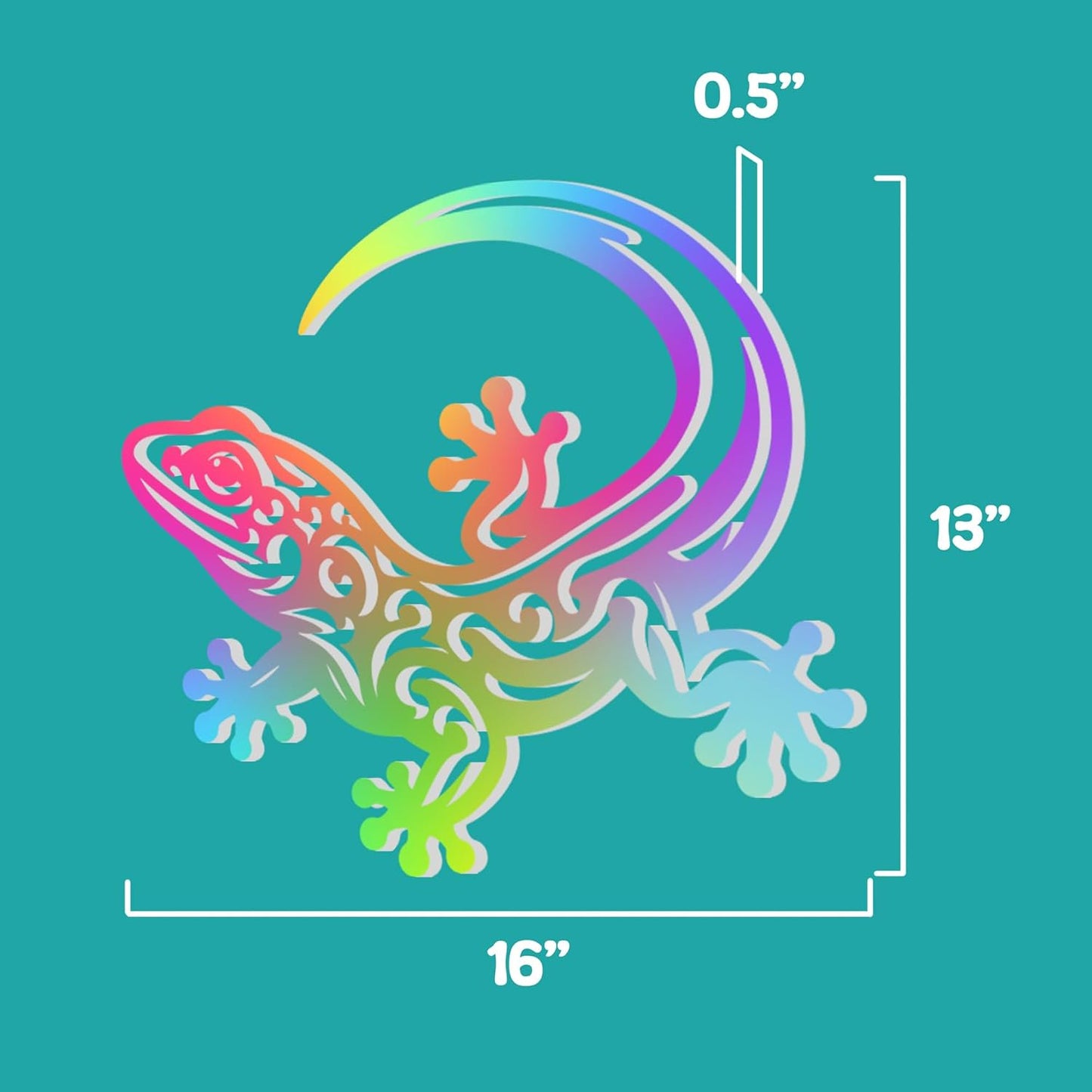 Outdoor Gecko Wall Art, Lizard Decor for Fence, Patio, Tropical Wall Hanging