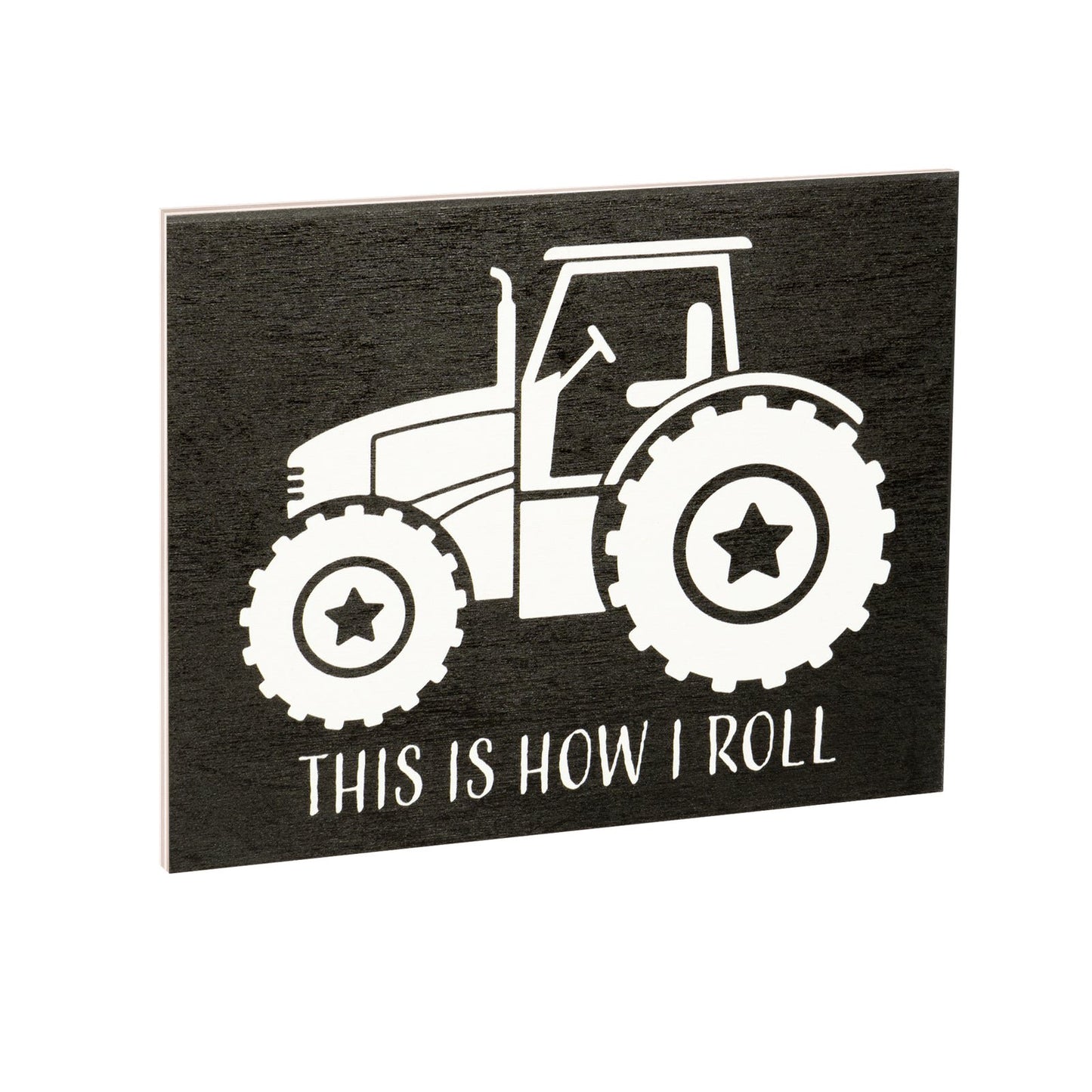 JennyGems This is How I Roll Tractor Wood Sign, Funny Farmer Gifts Tractor Gifts