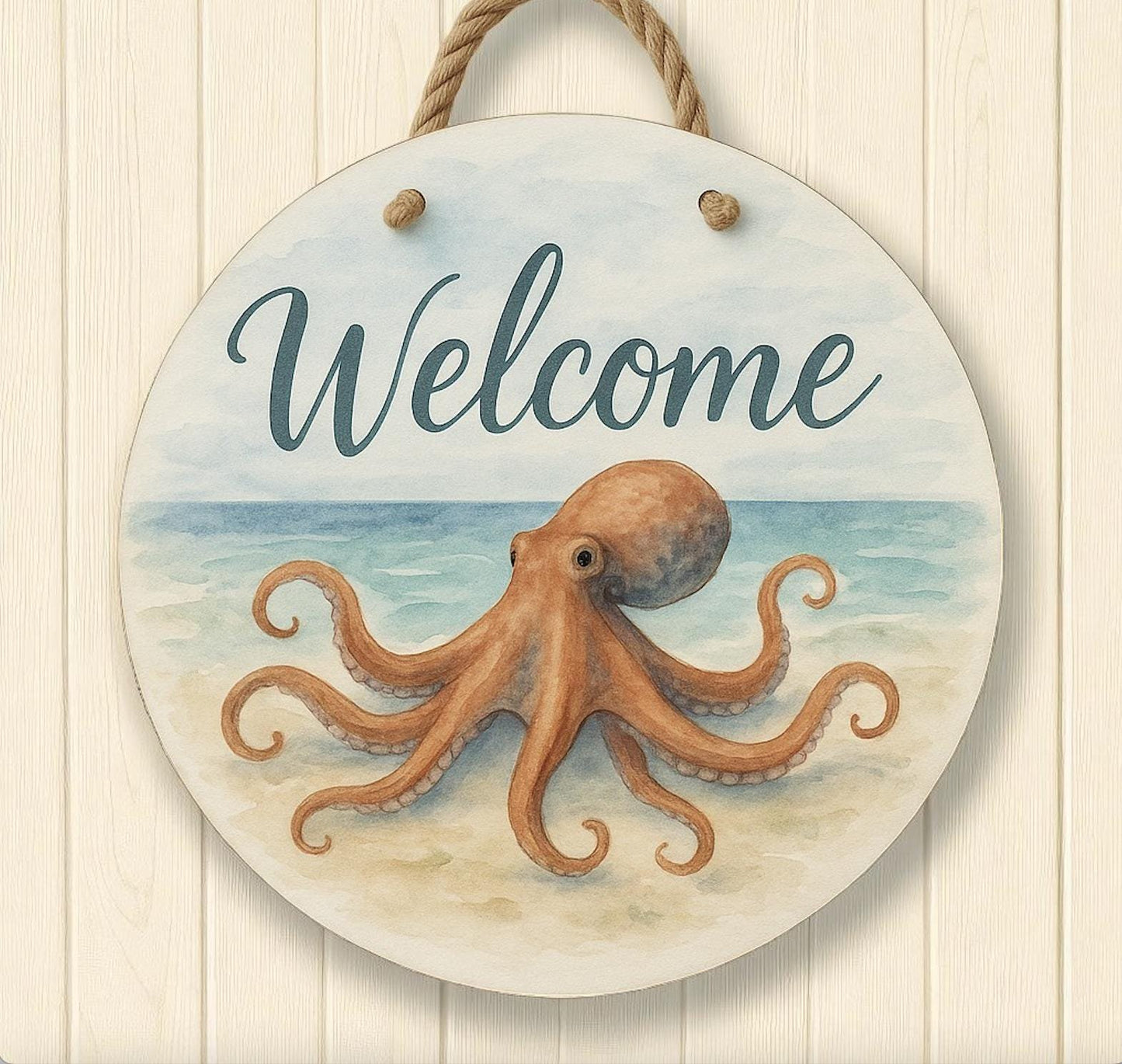 Octopus Welcome Door Hanger – 16" Round