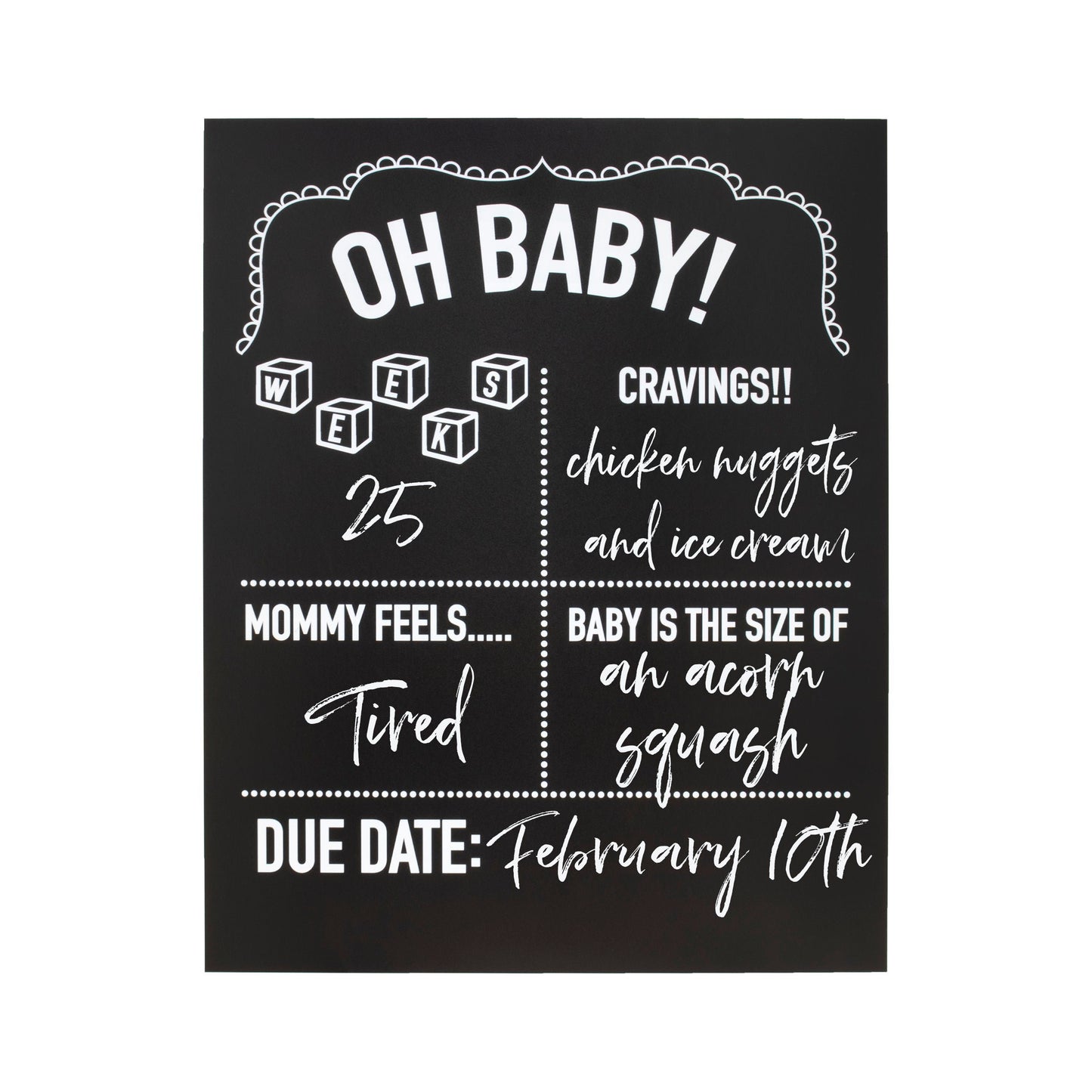 Pregnancy Announcement Chalkboard