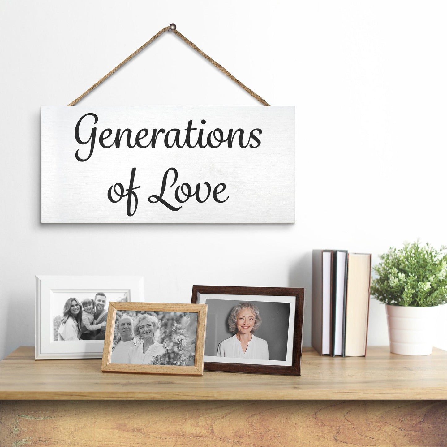 JennyGems Generations of Love Wedding Sign, Wedding Memorial Decor (White)