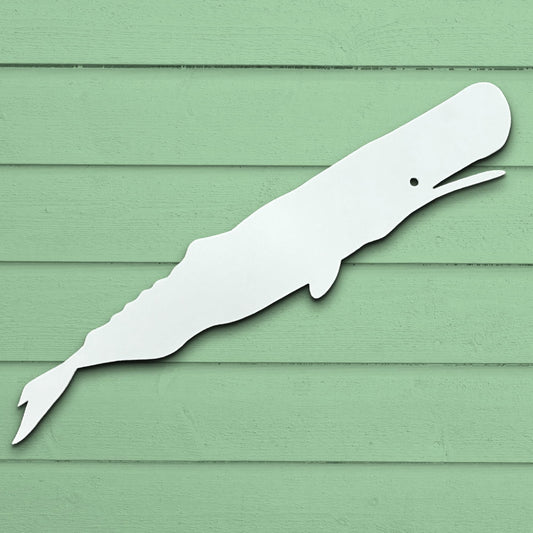 JennyGems Outdoor Whale Wall Art  Nautical Beach House Decoration  PVC Whale Sign for Coastal Cottage, Shed, Patio  Weatherproof Ocean-Inspired Wall Hanging, 4 Foot