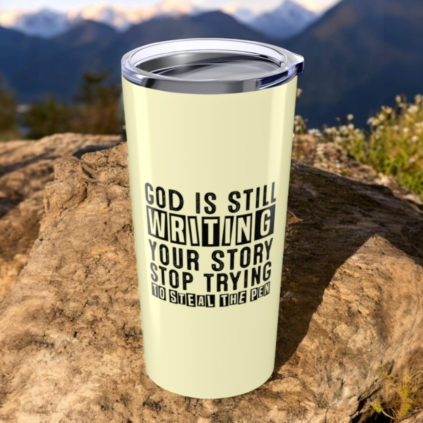 God Tumbler Christian Tumbler God Affirmation, God is Writing Your Story, Trust God Tumbler, Christianity Gift for Her
