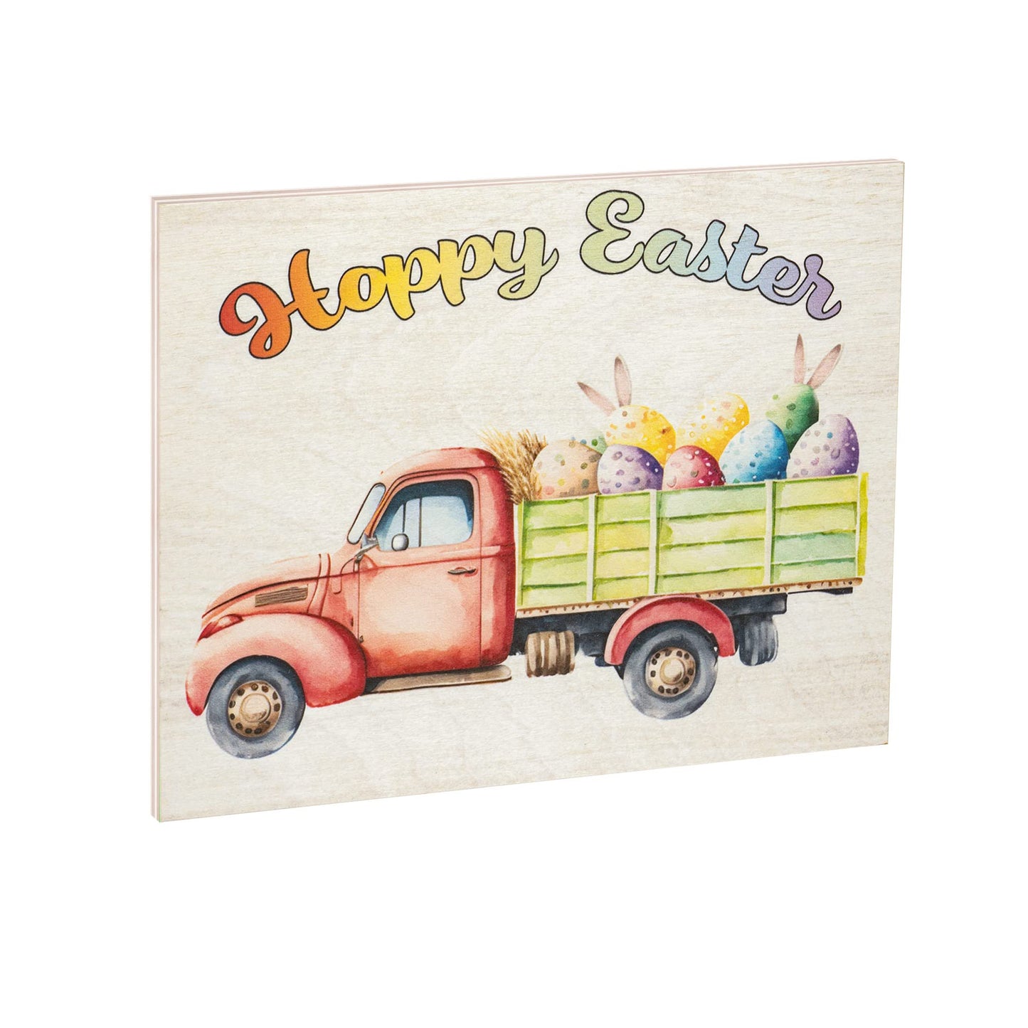 JennyGems Easter Decorations for the Home, Easter Sign, Farmhouse Easter Decor, 7.25 x 6 Wooden Sign, Made in USA