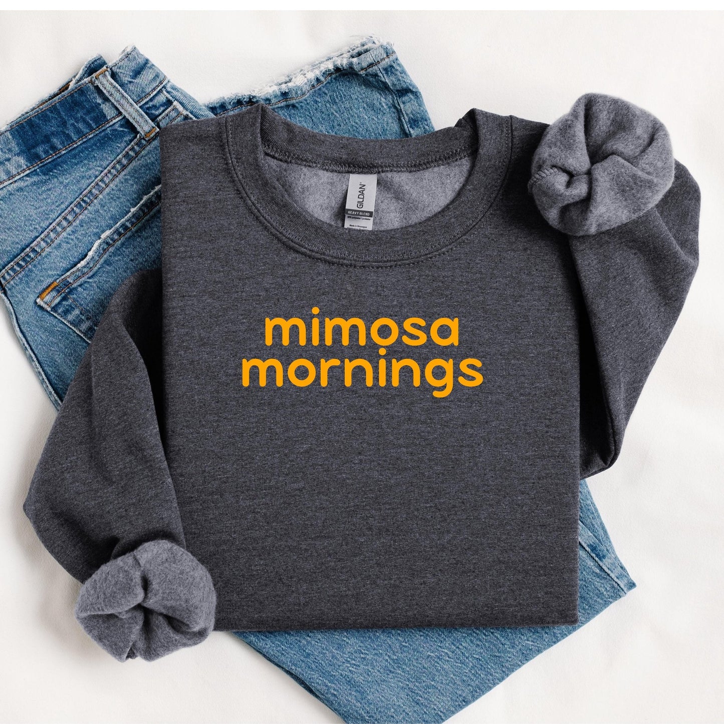 Mimosa Mornings Sweatshirt: Cozy Brunch Crewneck