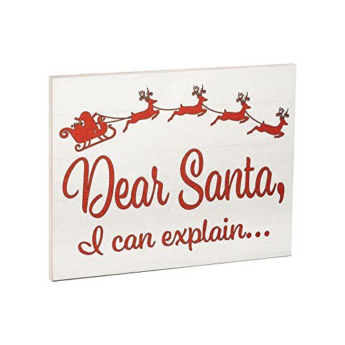 JennyGems Dear Santa I Can Explain, Christmas Decorations, Funny Holiday Decor
